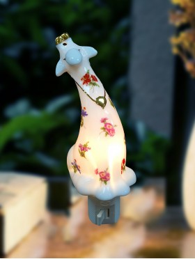 Porcelain Giraffe Night Light with Gift Box